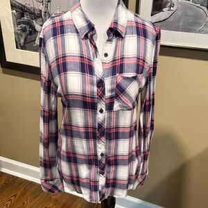 b new york Plaid Shirt in Pink and Blue
